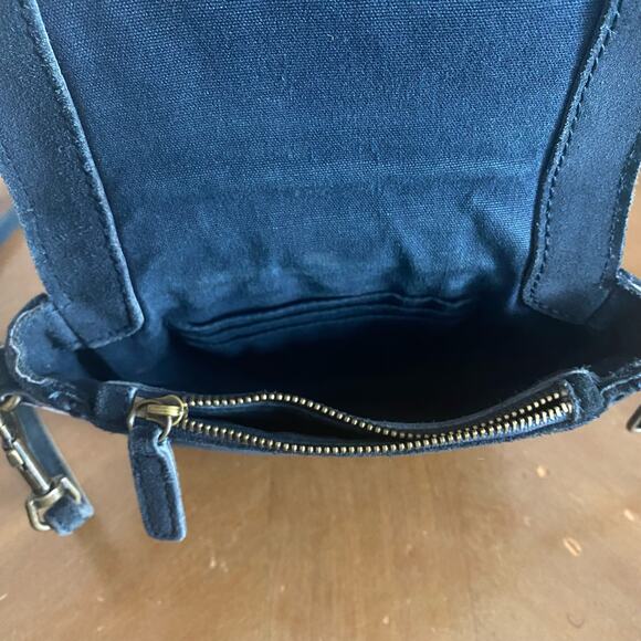 Liebeskind Berlin Mini Crossbody Bag Black Suede Leather Calf Hair Boho Purse - Picture 6 of 11